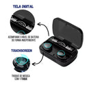 Fone De Ouvido Bluetooth Tws M10 F9 C/ Power Bank Tela Digital