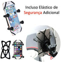 Suporte de Celular para Moto com Carregador USB – Articulado em Alumínio (Garra Aranha)