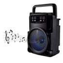 Caixa de Som Bluetooth Portátil com LED, USB, FM e Cartão SD
