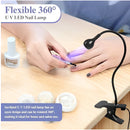 Mini Luminária LED USB com Clip Flexível para Unhas – Prática e Portátil | Neverdie Store