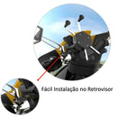 Suporte de Celular para Moto com Carregador USB – Articulado em Alumínio (Garra Aranha)