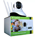 Câmera IP WiFi Wireless 3 Antenas HD – Giro 355° com ONVIF e P2P
