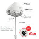 O chuveiro eletrônico compacto Durín 7500W 220V