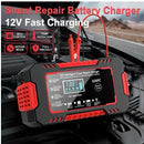 Carregador Inteligente de Bateria Automotiva 12V com Display Digital e Função de Reparo