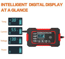 Carregador Inteligente de Bateria Automotiva 12V com Display Digital e Função de Reparo