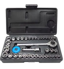 Jogo de Soquetes 1/4" com 40 Peças – Kit Completo para Reparos e Manutenção