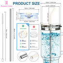 O Copo Térmico Portátil ROMANTIC CROWN 1200ml Inox com Tampa e Canudo