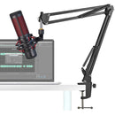 Braço Articulado Profissional para Microfone de Mesa – Ajustável para Podcast e Gravação