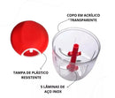 Mini Processador Manual de Alimentos 900ml com 5 Lâminas