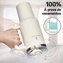 O Copo Térmico Portátil ROMANTIC CROWN 1200ml Inox com Tampa e Canudo