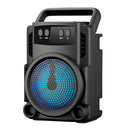 Caixa de Som Bluetooth Portátil com LED, USB, FM e Cartão SD