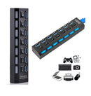 Hub USB 2.0 com 7 Portas – Extensor Régua para PC/Notebook