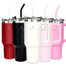 O Copo Térmico Portátil ROMANTIC CROWN 1200ml Inox com Tampa e Canudo