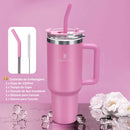 O Copo Térmico Portátil ROMANTIC CROWN 1200ml Inox com Tampa e Canudo