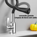 Torneira de Cozinha Flexível Preta 360° – Aço Inoxidável