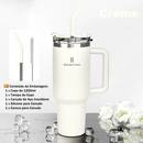 O Copo Térmico Portátil ROMANTIC CROWN 1200ml Inox com Tampa e Canudo