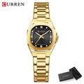 Relógio Feminino Elegante Curren – Aço Inoxidável, Quartz, à Prova d’Água