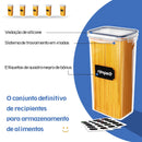 Kit de Potes Herméticos para Armazenamento de Alimentos – 15 Peças (200 ml, 1.400 ml, 2.000 ml e 12.800 ml)