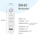 🔌 Torre de Tomadas Retrátil 2 Metros com USB e Filtro de Linha – Padrão Brasil