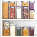 Kit de Potes Herméticos para Armazenamento de Alimentos – 15 Peças (200 ml, 1.400 ml, 2.000 ml e 12.800 ml)