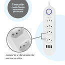 🔌 Torre de Tomadas Retrátil 2 Metros com USB e Filtro de Linha – Padrão Brasil