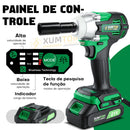 Chave de Impacto Elétrica Sem Fio 21V 450Nm com Motor Brushless, 2 Baterias e Maleta