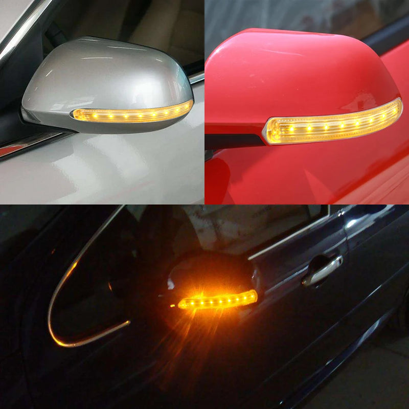 Luz de Seta LED 2PCS – 8 SMD Âmbar para Retrovisor Automotivo