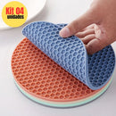 Kit 4 Protetores de Panela em Silicone 17cm – Base Antiderrapante e Resistente ao Calor