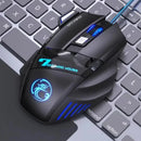 Mouse Gamer com Fio LED RGB USB – Ergonômico e Silencioso para PC e Notebook