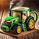 Caneca Caminhão Divertida em Cerâmica – Design Semi-Reboque | Presente Criativo