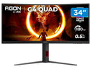 Monitor 34" com HDMI e DisplayPort