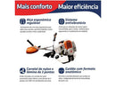 Roçadeira Vulcan Lateral Profissional Gasolina 2T 52cc 2,5HP