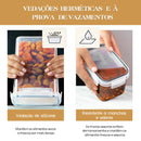 Kit de Potes Herméticos para Armazenamento de Alimentos – 15 Peças (200 ml, 1.400 ml, 2.000 ml e 12.800 ml)