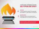 O Fogão Atlas Mônaco Plus 4 Bocas Inox Branco Bivolt
