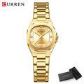 Relógio Feminino Elegante Curren – Aço Inoxidável, Quartz, à Prova d’Água