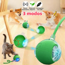 Brinquedo Automático para Gatos – Bola Interativa com Sensor de Movimento e Cauda Recarregável