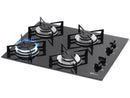 O Cooktop Fischer 4 Bocas a Gás Preto GLP Bivolt