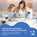 Kit de Potes Herméticos para Armazenamento de Alimentos – 15 Peças (200 ml, 1.400 ml, 2.000 ml e 12.800 ml)