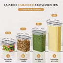 Kit de Potes Herméticos para Armazenamento de Alimentos – 15 Peças (200 ml, 1.400 ml, 2.000 ml e 12.800 ml)